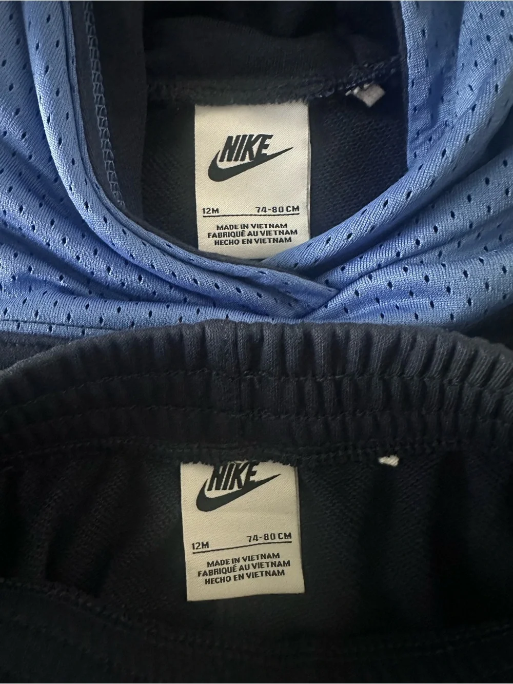 Nike Baby Boys 12M 2-Piece Hoodie Jogger Set Blue NWT Athletic Outfit